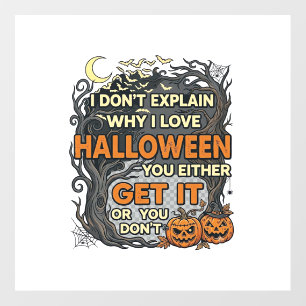 Halloween Get It Spooky Tree Pumpkins Bats Spiderw Floor Decals