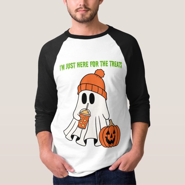 Halloween Ghost 3/4 Sleeve Shirt (Front)