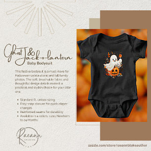 Halloween Ghost and Jack-o-lantern  Baby Bodysuit