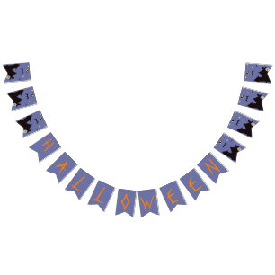 Halloween Ghost and Witches  Bunting Flags