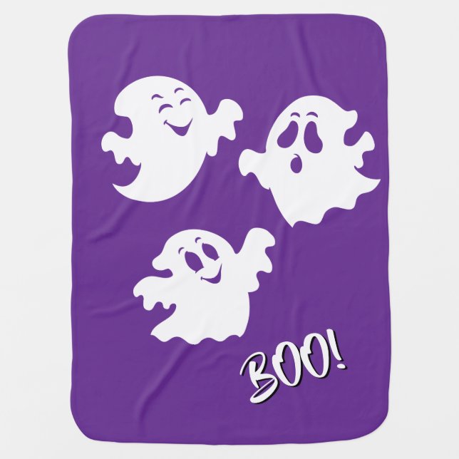 Halloween Ghost  Baby Blanket (Front)