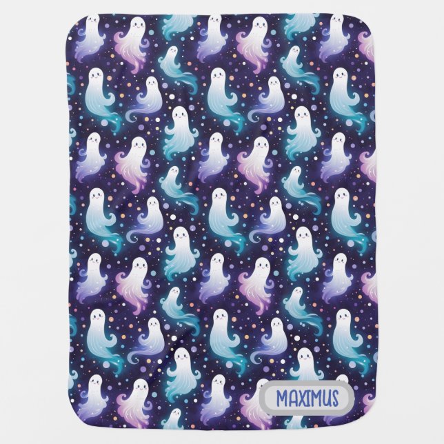 Halloween Ghost Baby Blanket  (Front)