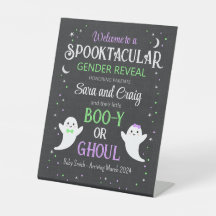 Halloween ghost baby gender reveal 