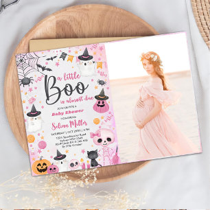 Halloween Ghost Baby Shower Party Photo Invitation