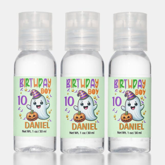 Halloween Ghost Birthday Boy Spooky Party Design Hand Sanitizer (Set)