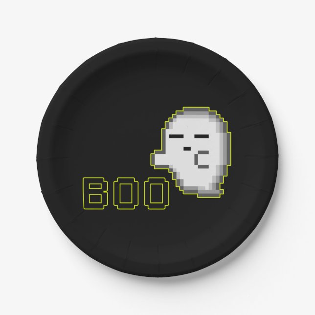 HALLOWEEN GHOST - BOO 2 PAPER PLATES (Front)
