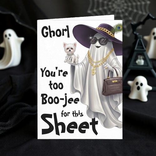 Halloween Ghost Boo Boujee Womens Happy Birthday
