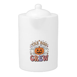 Halloween Ghost Boo Crew Cute Spooky Vintage_1 Teapot