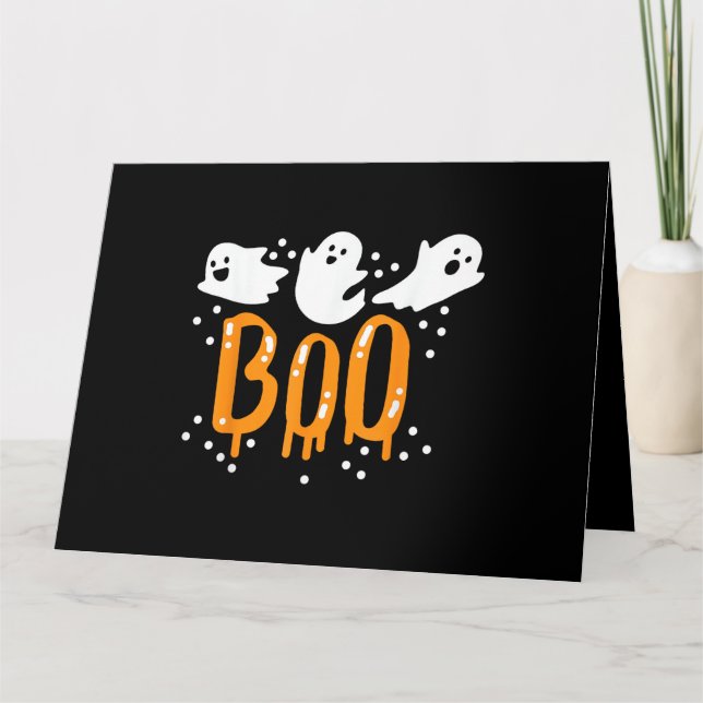 Halloween Ghost Boo Cute Card (Front)