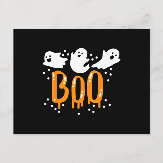 Halloween Ghost Boo Cute Enclosure Card (Front)