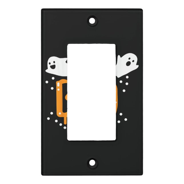 Halloween Ghost Boo Cute Light Switch Cover (Front)