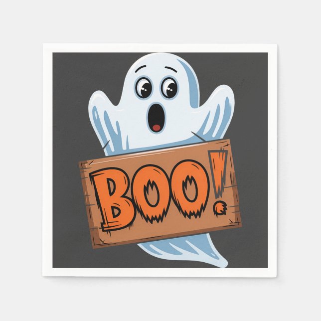 Halloween Ghost Boo Napkins (Front)