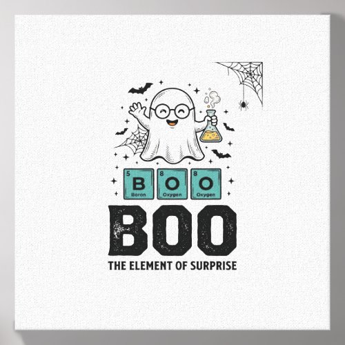 Halloween Ghost Boo Science Funny Vintage_1 Canvas Photo Tile