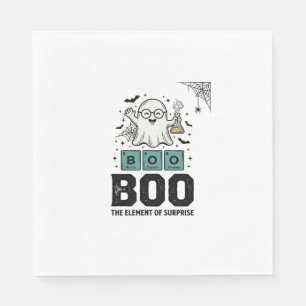 Halloween Ghost Boo Science Funny Vintage_1 Napkins