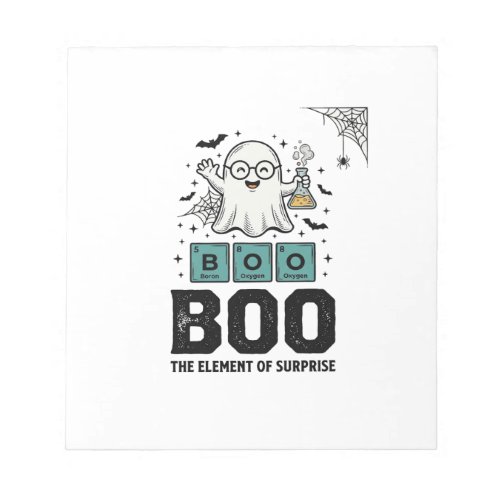 Halloween Ghost Boo Science Funny Vintage_1 Notepad