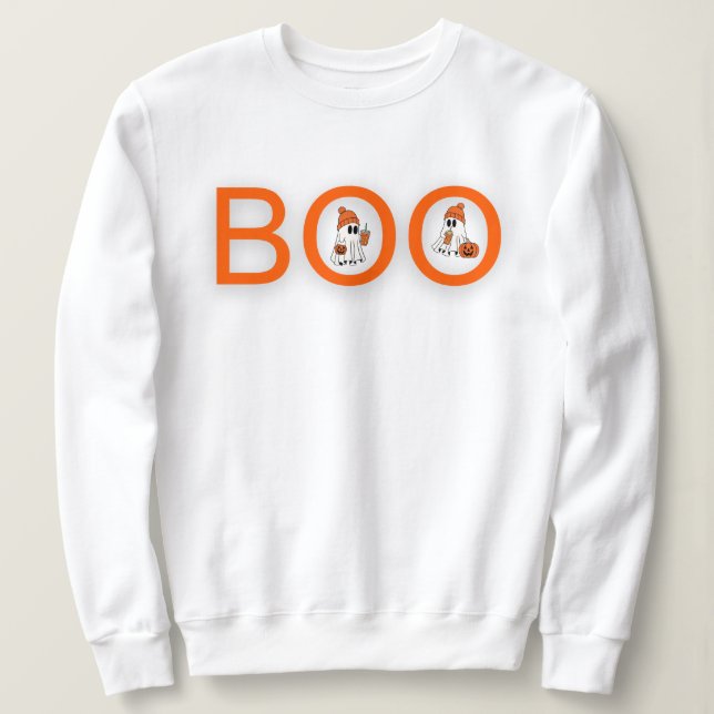 Halloween Ghost boo Sweatshirt (Design Front)