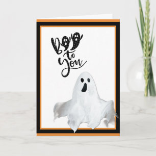 Halloween Ghost Boo To You Cute Funny Card