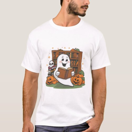 Halloween Ghost Book Lover Shirt