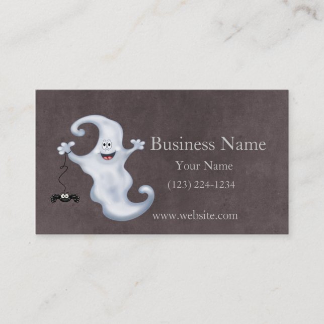 Halloween Ghost Business Card (Front)