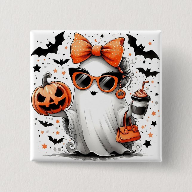 Halloween Ghost Button (Front)