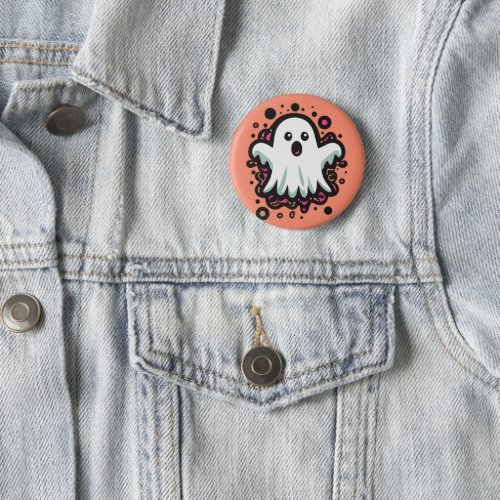 Halloween Ghost Button