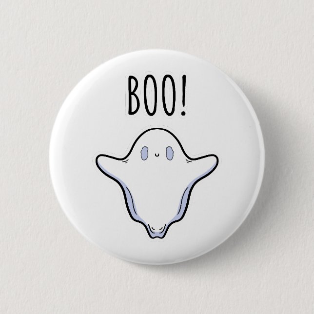 Halloween Ghost         Button (Front)
