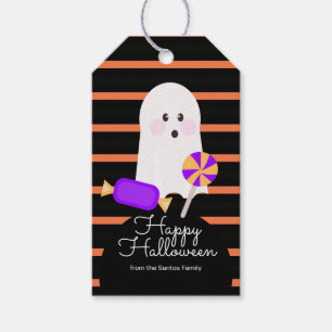 Halloween Ghost Candy Trick or Treat Candy Gift Tags