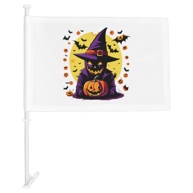 Halloween ghost               car flag (Front)