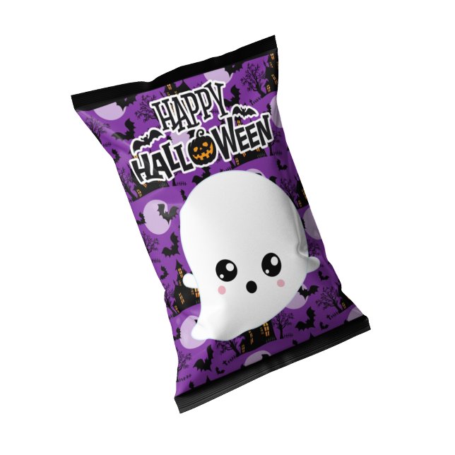 Halloween Ghost Chip Bag Wrappers Party Favors Notepad (halloween party favor, chip bag wrapper Ghost)