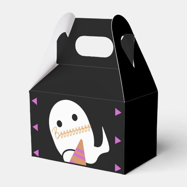 Halloween Ghost Costume Party  Favor Boxes (Front Side)