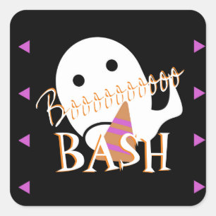 Halloween Ghost Costume Party Square Sticker