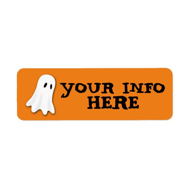 HALLOWEEN GHOST CUTE RETURN ADDRESS LABELS (Front)