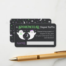 Halloween ghost diaper raffle