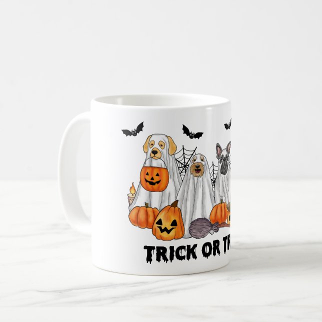 Halloween Ghost Dogs Mug (Front Left)