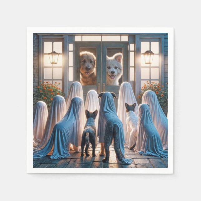 Halloween Ghost Dogs  Napkins (Front)