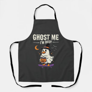 Halloween Ghost Duck Skateboard Design_1 Apron