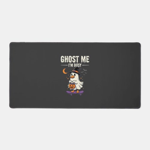 Halloween Ghost Duck Skateboard Design_1 Desk Mat