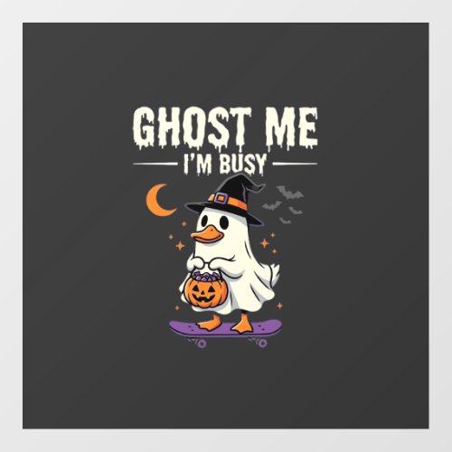 Halloween Ghost Duck Skateboard Design_1 Floor Decals