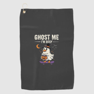 Halloween Ghost Duck Skateboard Design_1 Golf Towel
