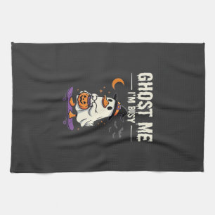 Halloween Ghost Duck Skateboard Design_1 Kitchen Towel