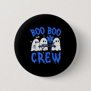 Halloween Ghost Ems Emt Paramedic Funny Emergency  Button