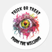 Green Halloween Eyeball Stickers, Zazzle