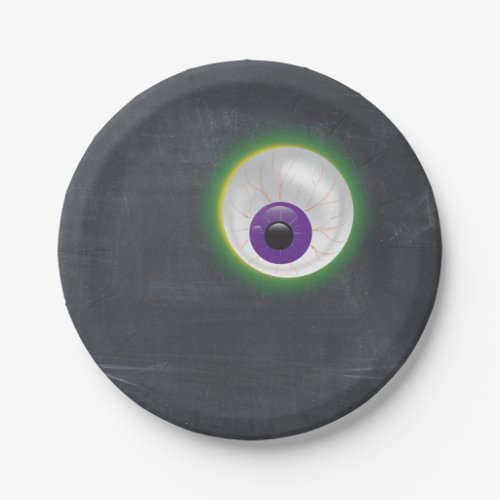 Halloween  Ghost Eyeball Eye Cyclops Chalkboard Paper Plates