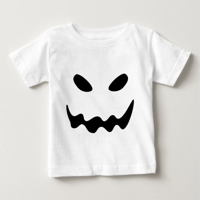 Halloween Ghost Face Baby T-Shirt (Front)
