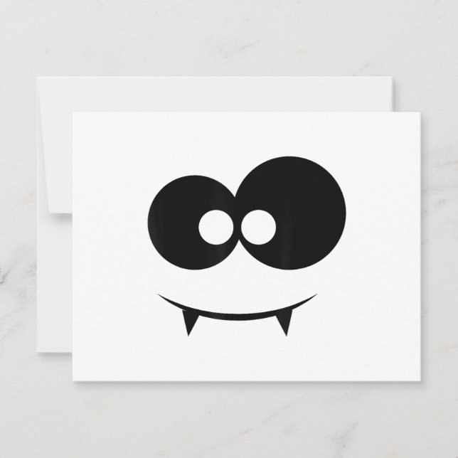 Halloween Ghost Face Save The Date (Front)