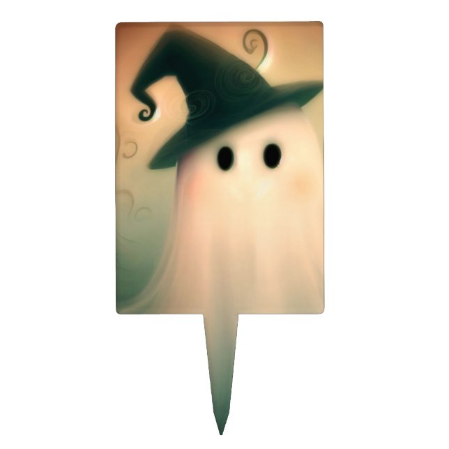 Halloween/Ghost/Fall/Whimsical Ornament Cake Topper (Front)