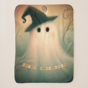 Halloween/Ghost/Fall/Whimsical Ornament Sherpa Blanket