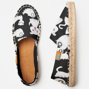 halloween ghost ferret dog black espadrilles