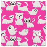 halloween ghost ferret dog pink  fabric