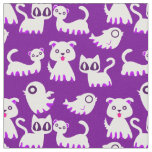 halloween ghost ferret dog purple  fabric